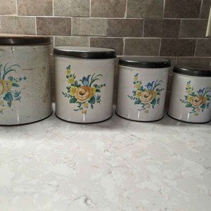 Decoware Vintage Floral Canister Set